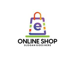 Einkaufen Logo, E-Commerce Logo, einkaufen Webseite, lila Gradient, Damen Einkaufen Webseite, schnell Einkaufen, E-Shop, Webseite, Anwendung, Vorlage, Geschäft, Unternehmen, online Geschäft vektor