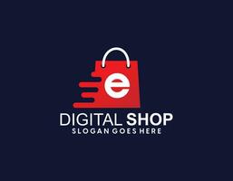 Einkaufen Logo, E-Commerce Logo, einkaufen Webseite, lila Gradient, Damen Einkaufen Webseite, schnell Einkaufen, E-Shop, Webseite, Anwendung, Vorlage, Geschäft, Unternehmen, online Geschäft vektor