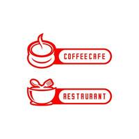 Tasse von Kaffee und Schüssel Vektor, Cafe und Restaurant Vektor Zeichen