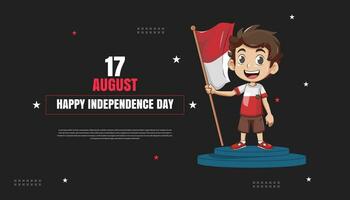 indonesien oberoende dag firande. vektor