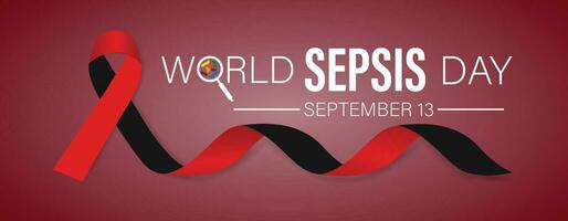 Vektor Illustration auf das Thema von Sepsis Bewusstsein Monat beobachtete jeder Jahr während September und Sepsis Bewusstsein Tag September 13.