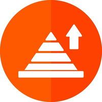 Pyramidendiagramm-Vektor-Icon-Design vektor