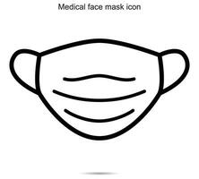 Symbol für medizinische Gesichtsmaske vektor