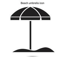 strand paraply ikon, vektor illustration.