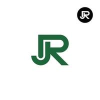 brev jr monogram logotyp design vektor