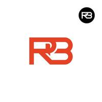 brev rb monogram logotyp design vektor
