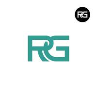 Brief rg Monogramm Logo Design vektor