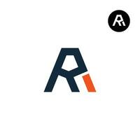 Brief ar ra Monogramm Logo Design vektor