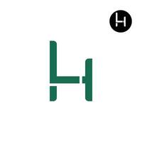 brev lh hl monogram logotyp design unik vektor