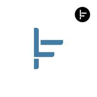 Brief lf fl Monogramm Logo Design einzigartig vektor