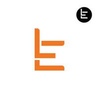 brev le el monogram logotyp design unik vektor