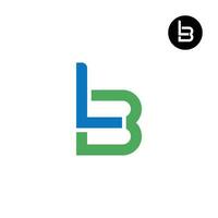 brev lb bl monogram logotyp design unik vektor