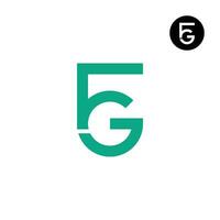 brev fg gf monogram logotyp design vektor