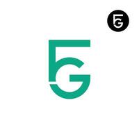 Brief fg Freundin Monogramm Logo Design vektor