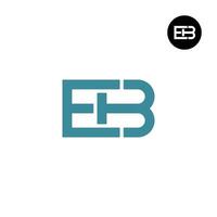 brev eb monogram logotyp design vektor