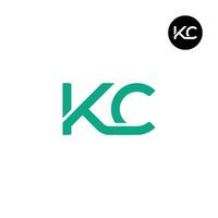Brief kc Monogramm Logo Design vektor