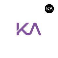 Brief ka Monogramm Logo Design vektor