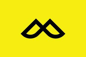 kreativ und minimalistisch Initiale Brief m Hügel Logo Design Vorlage vektor