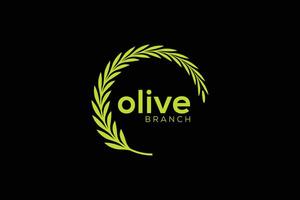 minimal och professionell oliv gren logotyp design vektor mall