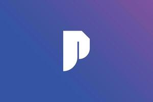 kreativ och professionell första brev p logotyp design mall på blå bakgrund vektor