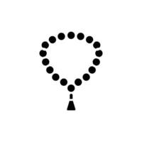 Gebet Perlen Symbol. solide Symbol vektor