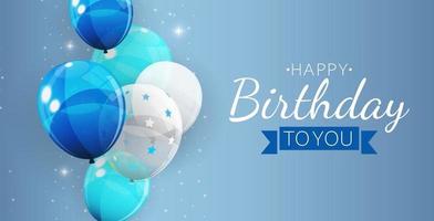 Grattis på födelsedagen bakgrund med ballonger. vektor illustration