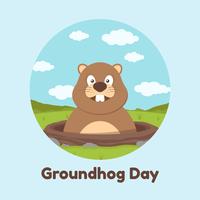 groundhog dag vektor illustration