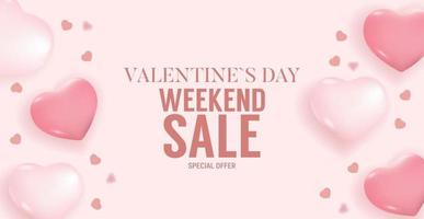 Valentinstag Liebe und Gefühle Wochenende Verkauf Hintergrunddesign. Vektor-Illustration vektor