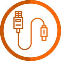 USB-Kabel Vektor Icon Design