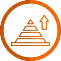 Pyramidendiagramm-Vektor-Icon-Design vektor