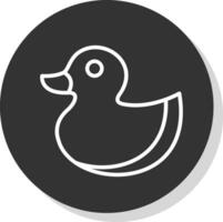 Gummi-Ente-Vektor-Icon-Design vektor