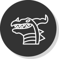 Drachen-Vektor-Icon-Design vektor