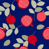 nahtloses Muster mit Granatapfelfrüchten Hintergrund. Vektor-Illustration vektor