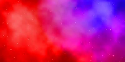 ljusblå, röd vektorlayout med ljusa stjärnor. färgglad illustration i abstrakt stil med lutningsstjärnor. mönster för nyårsannons, häften. vektor