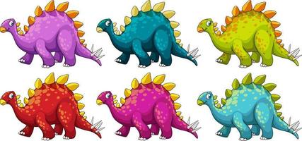 eine Stegosaurus-Dinosaurier-Zeichentrickfigur vektor