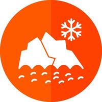 schneebedeckt Berg Gipfel Vektor Symbol Design