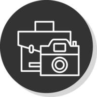 kamera väska vektor ikon design
