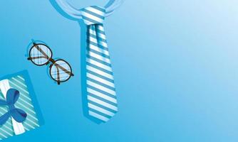 Brillengeschenk und Krawatte des Vatertagsvektordesigns vektor