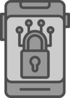 Vektor-Icon-Design für Cybersicherheit vektor