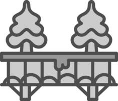 schneebedeckt Brücke Vektor Symbol Design