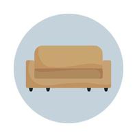 isolierte Couch-Symbol-Vektor-Design vektor