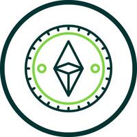 ethereum mynt vektor ikon design