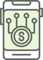 digital pengar vektor ikon design