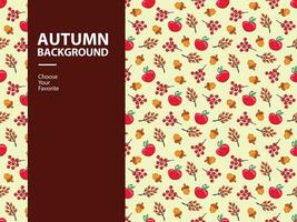 Herbst Vektor Hintergrund Muster nahtlos Element Blumen- Hintergrund Ernte Blatt Stoff Ahorn Kanada