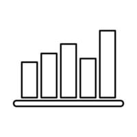 Statistikbalken Infografik isoliert Symbol vektor