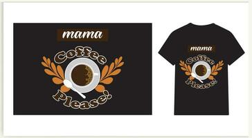 International Kaffee Tag T-Shirt Design mit editierbar Kaffee Tasse Vektor