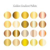gyllene Färg lutning palett vektor