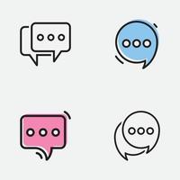 Vorlage für das Design des Bubble-Chat-Logos vektor