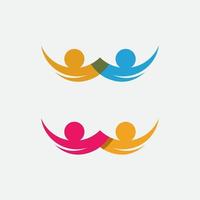 Community Care und Adoption Logo Vorlage Vektor Icon