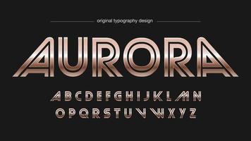 Bronze Retro-Metallic-Typografie vektor